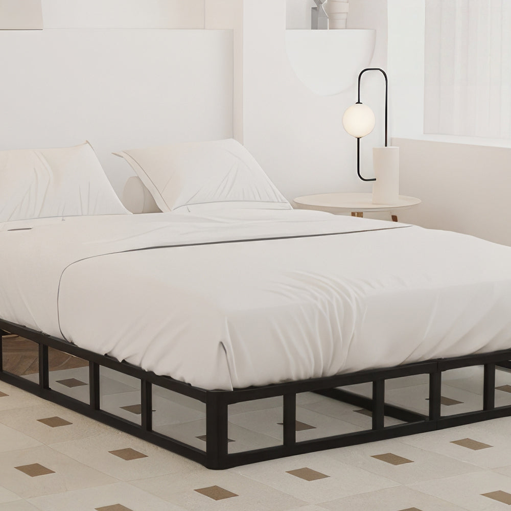 Queen Size 2" Low Profile Box Spring, Heavy Duty Metal Bed Base, Noise-Free