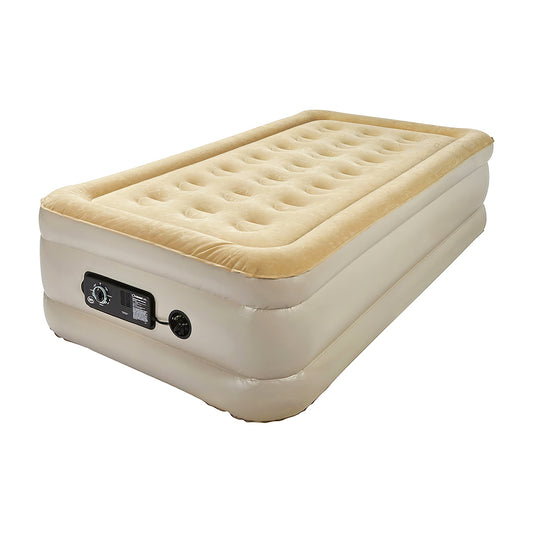 Raised Twin Air Mattress with NeverFlat Pump, 18" | Heavy Duty, Self-Inflating