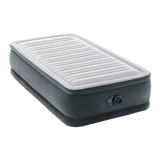Dura-Beam Deluxe Comfort Plush Twin Air Mattress with Built-in Pump