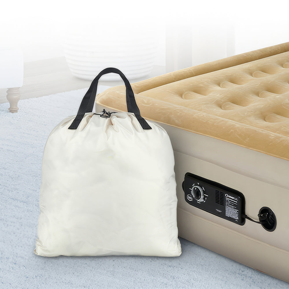 Raised Twin Air Mattress with NeverFlat Pump, 18" | Heavy Duty, Self-Inflating
