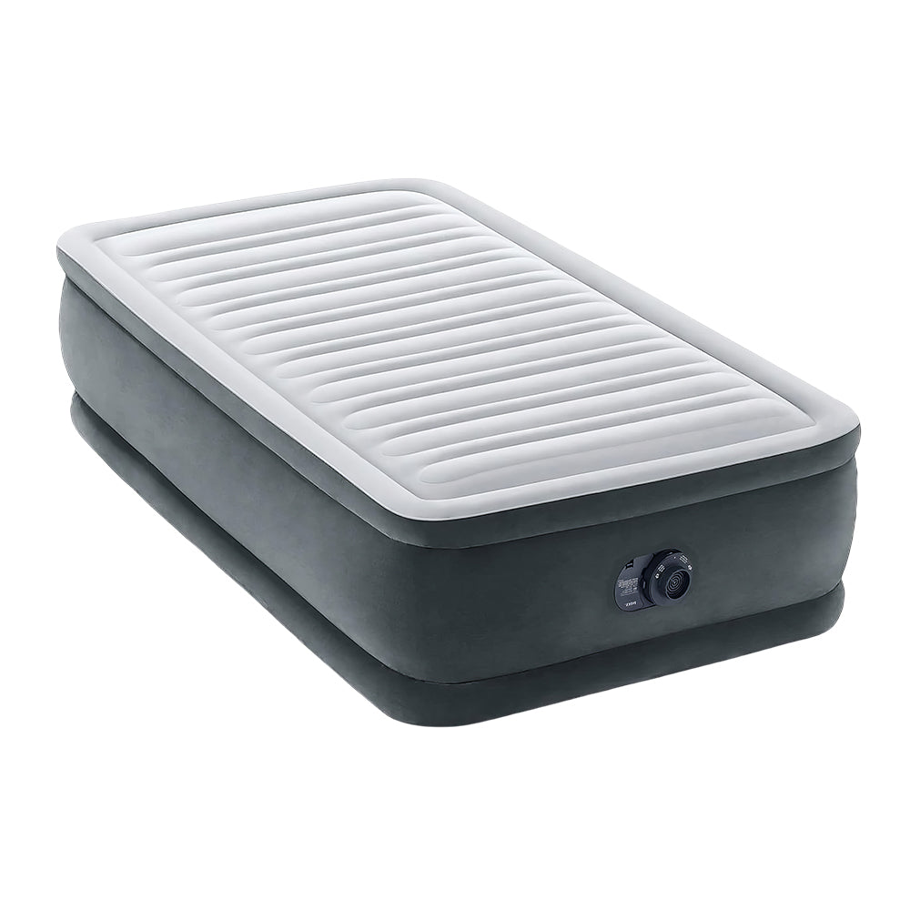 Dura-Beam Deluxe Comfort Plush Twin Air Mattress with Built-in Pump