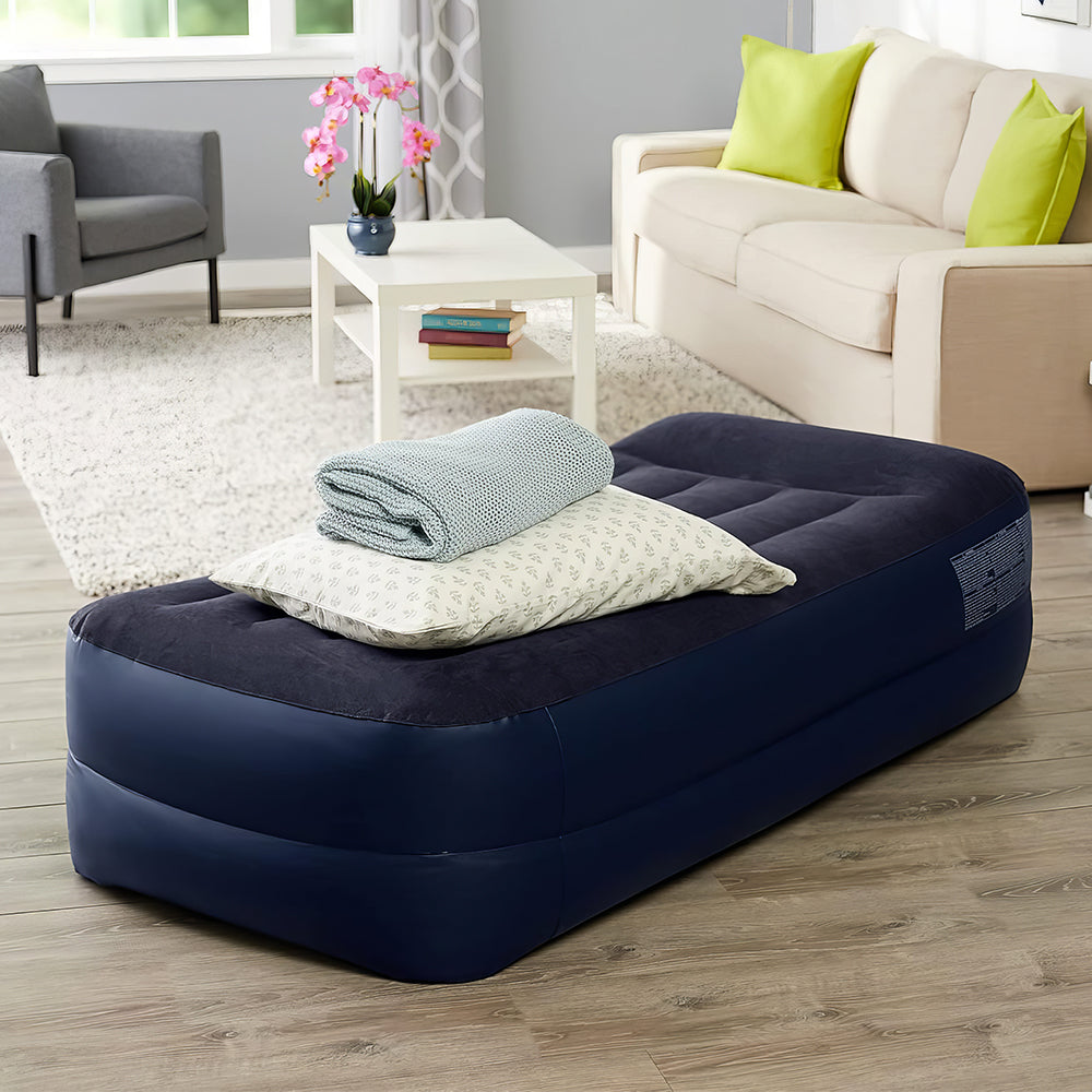 Dura-Beam Raised Airbed with Built-in Pump – Twin Size, 16.5" Height