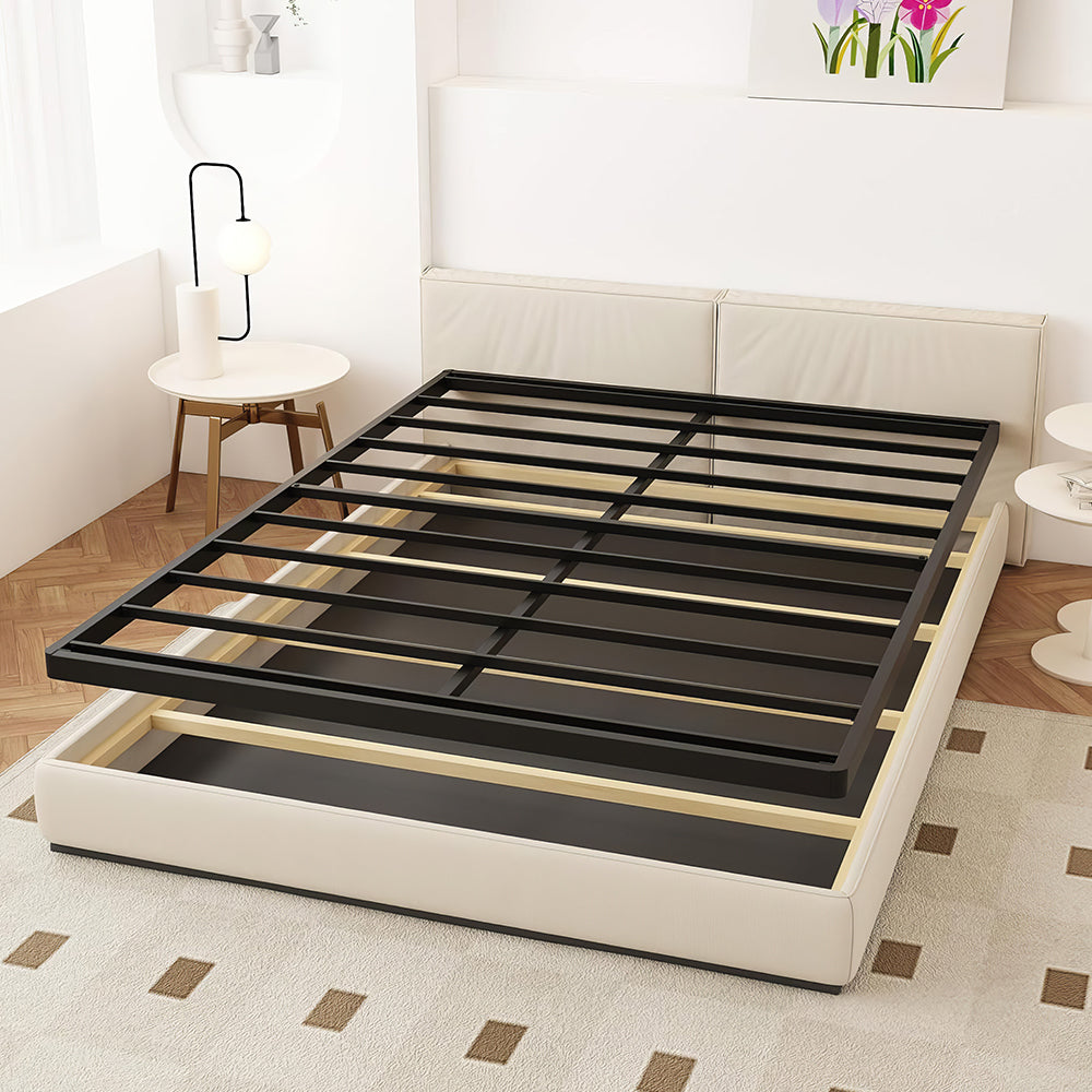 Queen Size 2" Low Profile Box Spring, Heavy Duty Metal Bed Base, Noise-Free